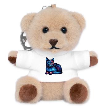 Cat - Teddy Keyring - white - Front