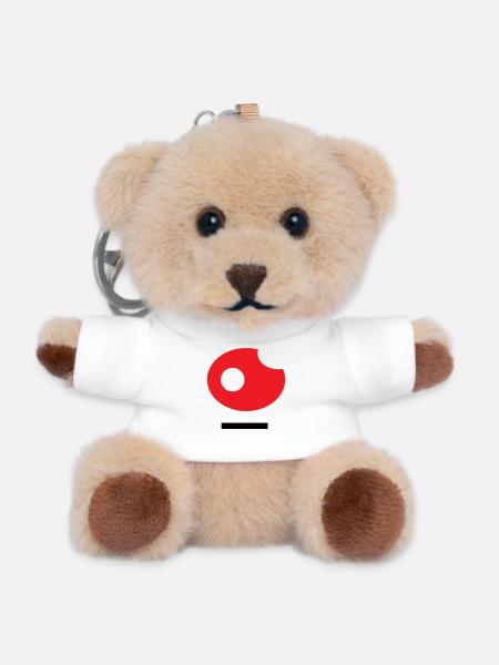 26 Art - Teddy Keyring - white
