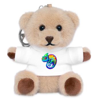 Chamäleon - Teddy Schlüsselanhänger - Weiß - Vorne