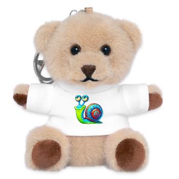 Schnecke - Teddy Schlüsselanhänger - Weiß - Vorne