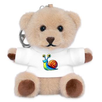 Schnecke - Teddy Schlüsselanhänger - Weiß - Vorne