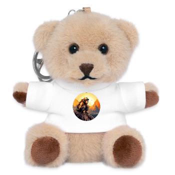 Monkey Hiking / Mountaineer Monkey - Teddy Keyring - white - Front