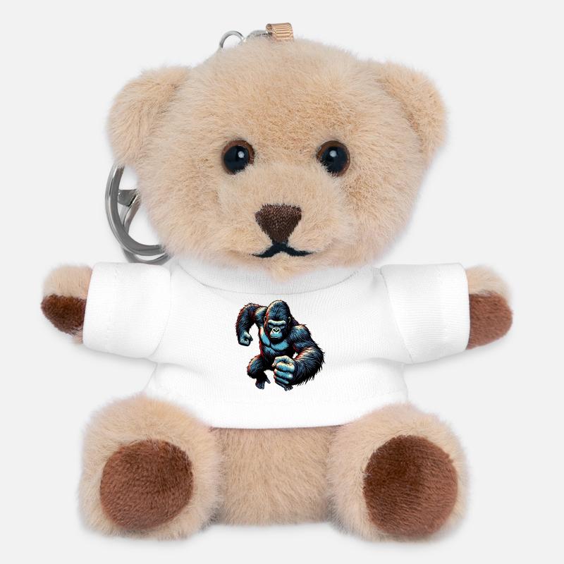 Gorilla - Teddy Schlüsselanhänger - Weiß