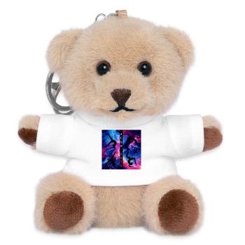 Acro Arts Black on Neon - Teddy Keyring - white - Front
