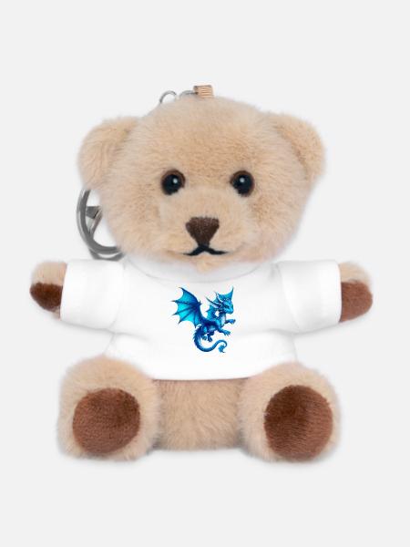Drache - Teddy Schlüsselanhänger - Weiß