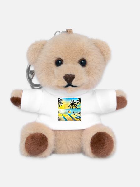Beach - Teddy Schlüsselanhänger - Weiß