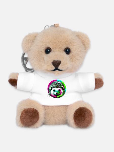 Igel - Teddy Schlüsselanhänger - Weiß