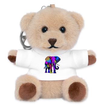 Elefant - Teddy Schlüsselanhänger - Weiß - Vorne