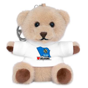 Hinweis Oklahoma Herz OKLAHOMA - Teddy Schlüsselanhänger - Weiß - Vorne