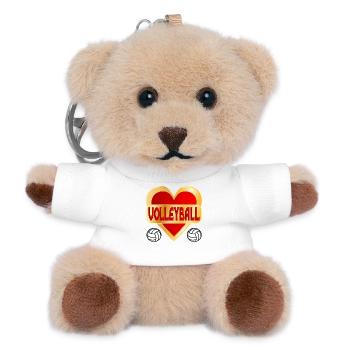 HERZ HOBBY VOLLEYBALL - Teddy Schlüsselanhänger - Weiß - Vorne