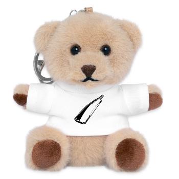 Cricket bat sketch - Teddy Keyring - white - Front