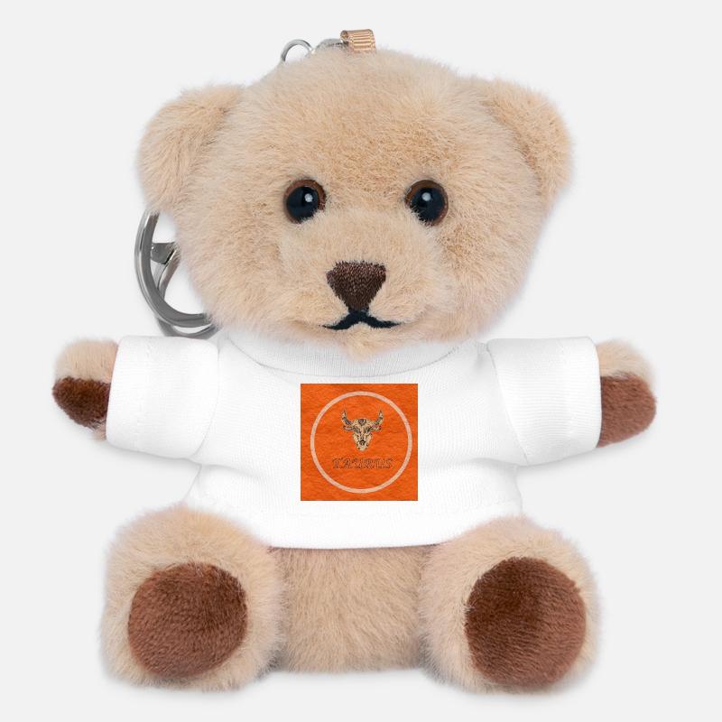 Stier - Teddy Schlüsselanhänger - Weiß