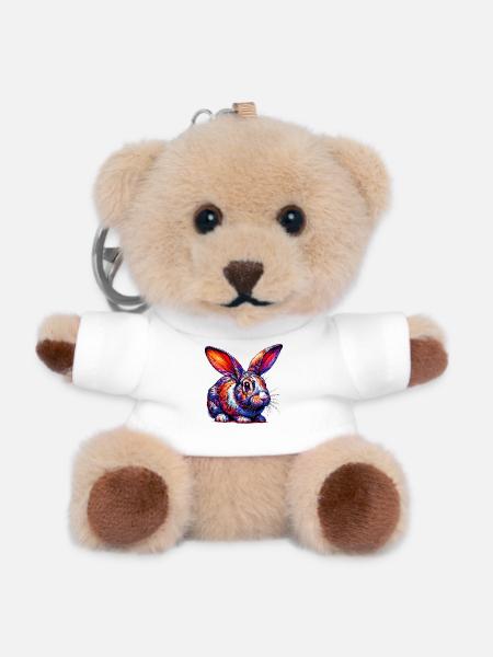 Kaninchen - Teddy Schlüsselanhänger - Weiß