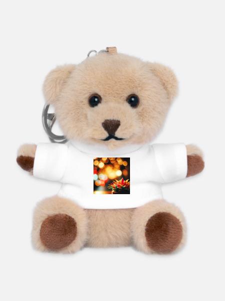 Colorful Succulent Duck with Lights - Teddy Keyring - white