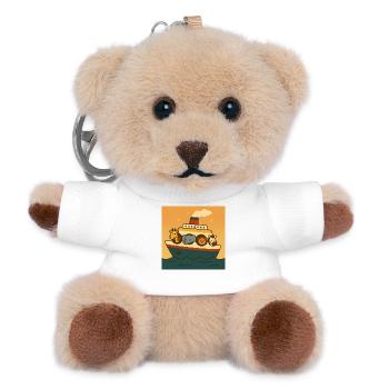 Animal Boat Adventure - Teddy Keyring - white - Front