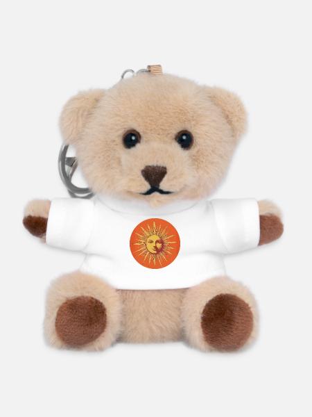Sonne - Teddy Schlüsselanhänger - Weiß