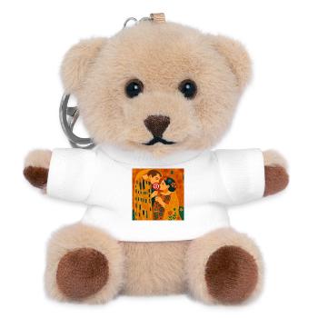 The (sweet) kiss - Teddy Keyring - white - Front
