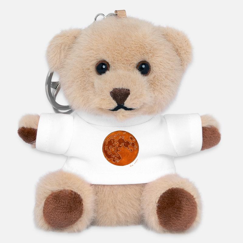 LA LUNE ORANGE - Porte-clés ourson - blanc