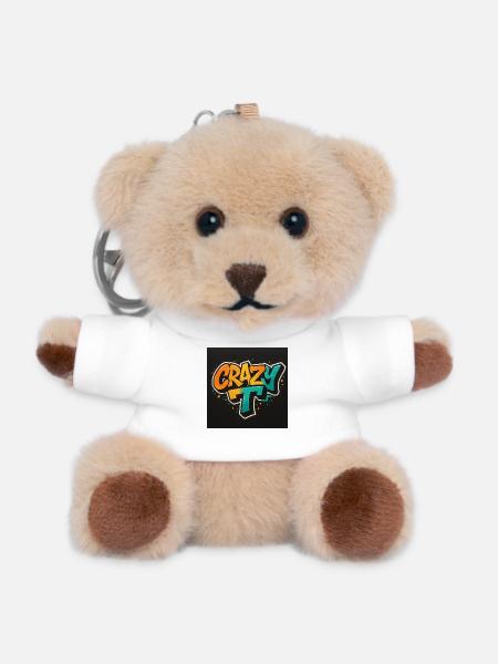 Colorful streetwear with Crazy-T design - Teddy Keyring - white