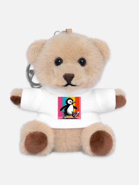 Pinguin - Teddy Schlüsselanhänger - Weiß
