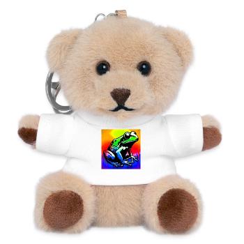 Frosch - Teddy Schlüsselanhänger - Weiß - Vorne