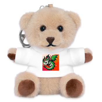 dragon - Teddy Keyring - white - Front