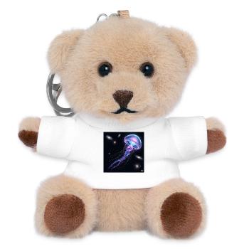 Galaktische Qualle im Weltraum - Teddy Schlüsselanhänger - Weiß - Vorne