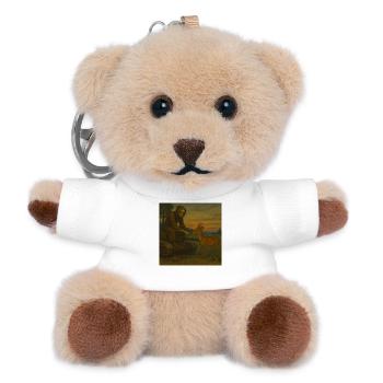 Death feeding a deer - Teddy Keyring - white - Front
