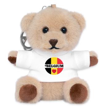 Design Belgium Cœurs Équilibrés - Porte-clés ourson - blanc - Devant