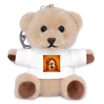 Känguru-Reliquiar im Garten der Uhren - Teddy Schlüsselanhänger - Weiß - Vorne
