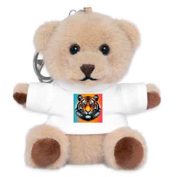 tiger - Teddy Keyring - white - Front