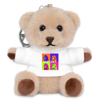 Pop Art Woman Portrait in Pastel Colors - Teddy Keyring - white - Front