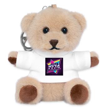 Made In 1974 Limited Edition - Teddy Keyring - white - Front