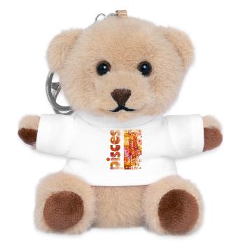 Zodiac sign Pisces - Teddy Keyring - white - Front