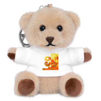 Zodiac sign Leo - Teddy Keyring - white - Front