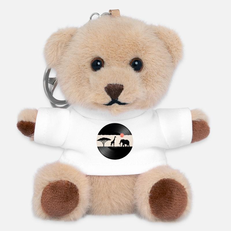 African Sunset Vinyl Record - Teddy Keyring - white