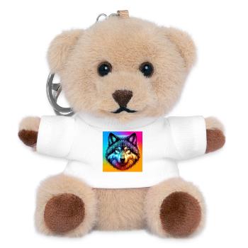 Wolf - Teddy Keyring - white - Front