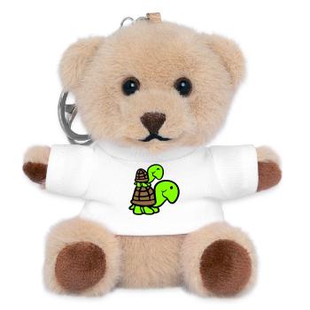 2 tortues Piggyback Maman Papa Enfant Chevauchant Mignon - Porte-clés ourson - blanc - Devant