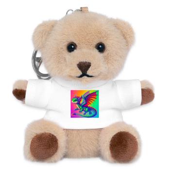 dragon - Teddy Keyring - white - Front