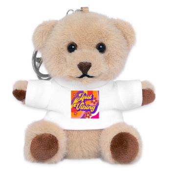 Just_vibing - Teddy Schlüsselanhänger - Weiß - Vorne