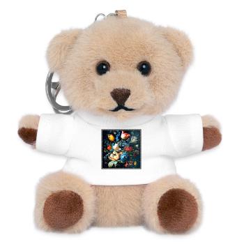 Bouquet of flowers with imaginative play of colours Gobeli - Teddy Keyring - white - Front