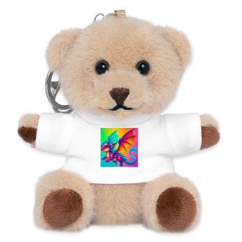 dragon - Teddy Keyring - white - Front
