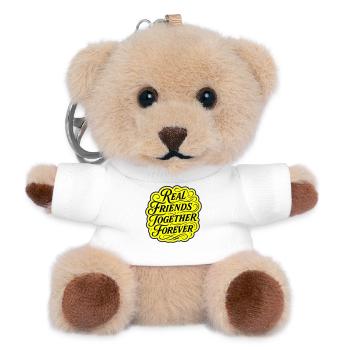 Real friends forever - Teddy Keyring - white - Front