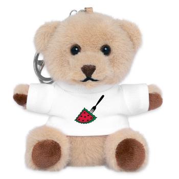 Melon with fork - Teddy Keyring - white - Front