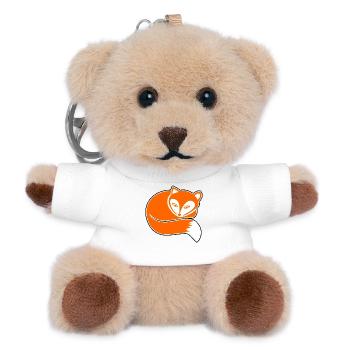 Redhair Fox: Comic, Kawaii & Cuddly - Teddy Keyring - white - Front