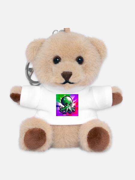 Krake - Teddy Schlüsselanhänger - Weiß