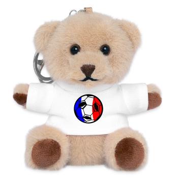 Fußball Frankreich - Teddy Schlüsselanhänger - Weiß - Vorne