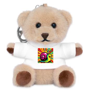 Snail - Teddy Keyring - white - Front