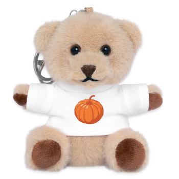 Kürbis Illustration Vintage Herbst - Teddy Schlüsselanhänger - Weiß - Vorne