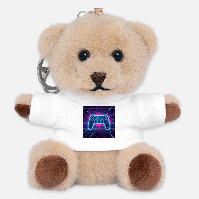 Neon Gaming Universe - Teddy Schlüsselanhänger - Weiß